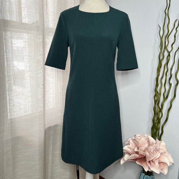 MM Lafleur Dresses & Skirts - MM Lafleur Emily Dress Square Neck Pockets A Line‎ Emerald Green Women's Size 2